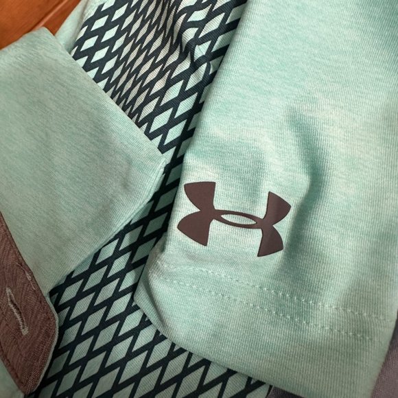 Under Armour Heatgear mens sz 2XL aqua PGA Championship collared 3 button golf s - Picture 6 of 14